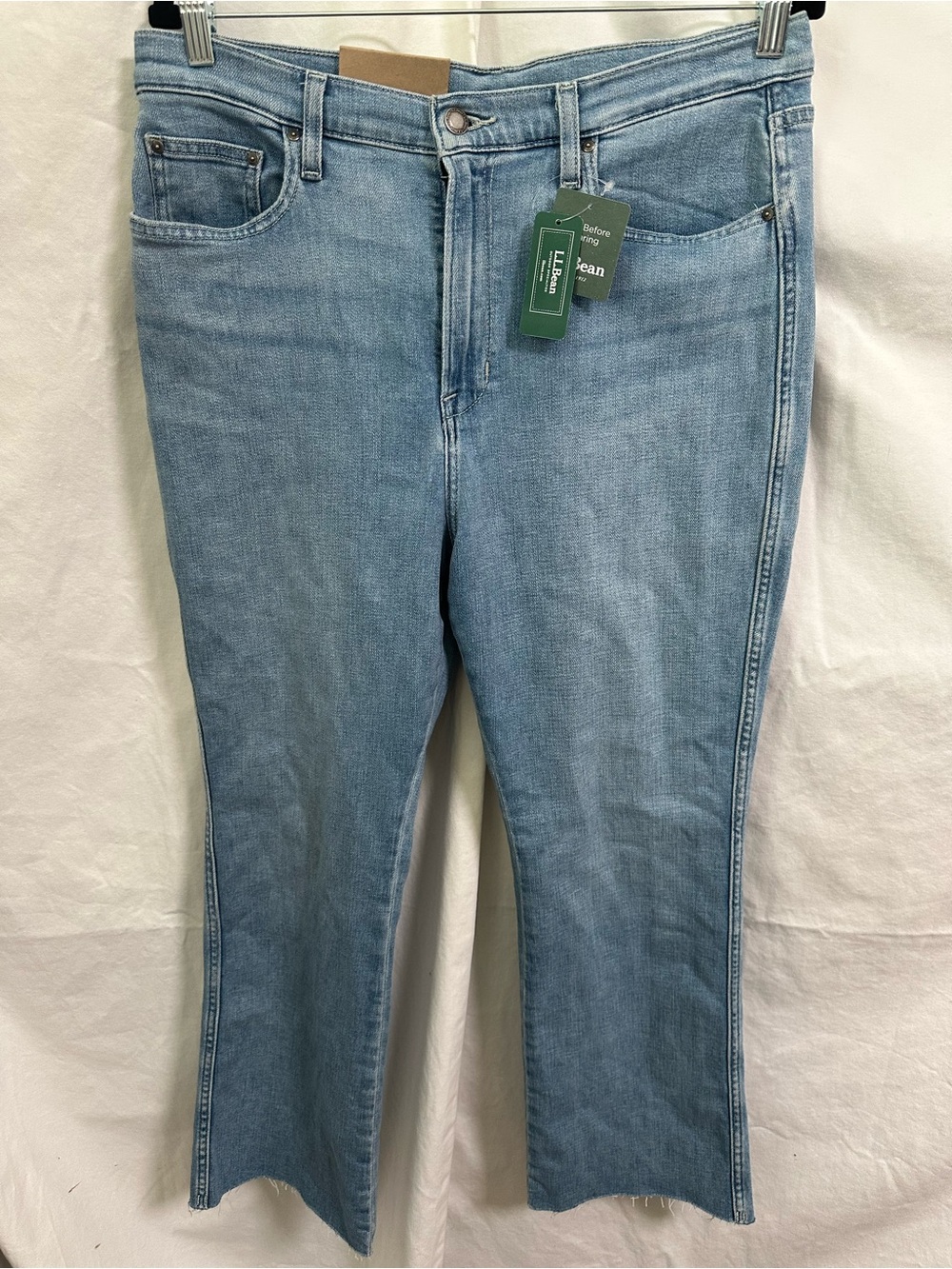 L.L. Bean Light Blue Cropped Straight Jeans